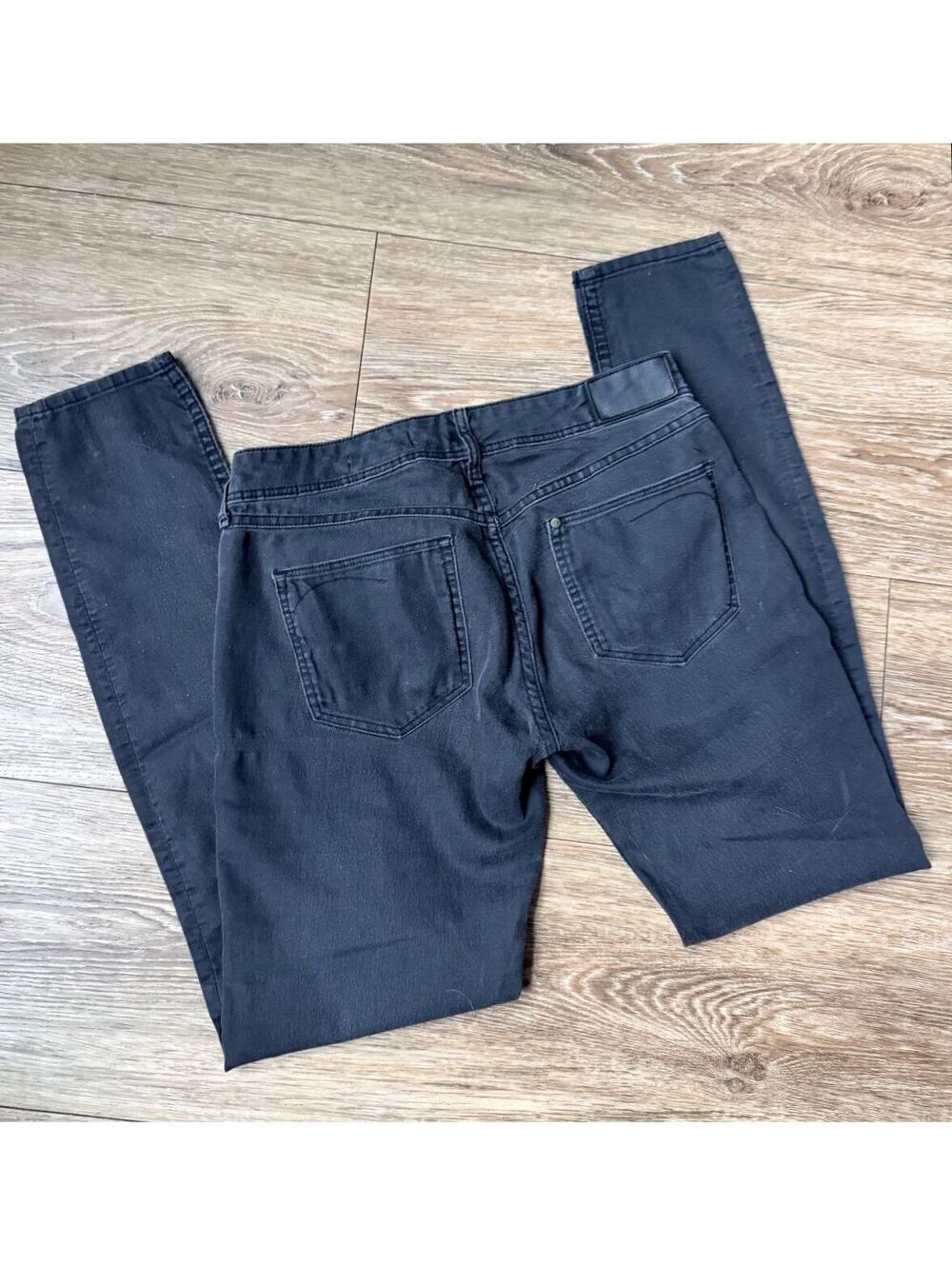H&M &Denim Skinny Ankle Jeans Black Regular Waist 28 - Picture 2 of 4